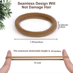 Pimoys Elastic Hair Ties showing various colours and sizes