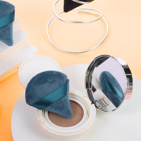 Pimoys makeup puffs showing triangle and round designs