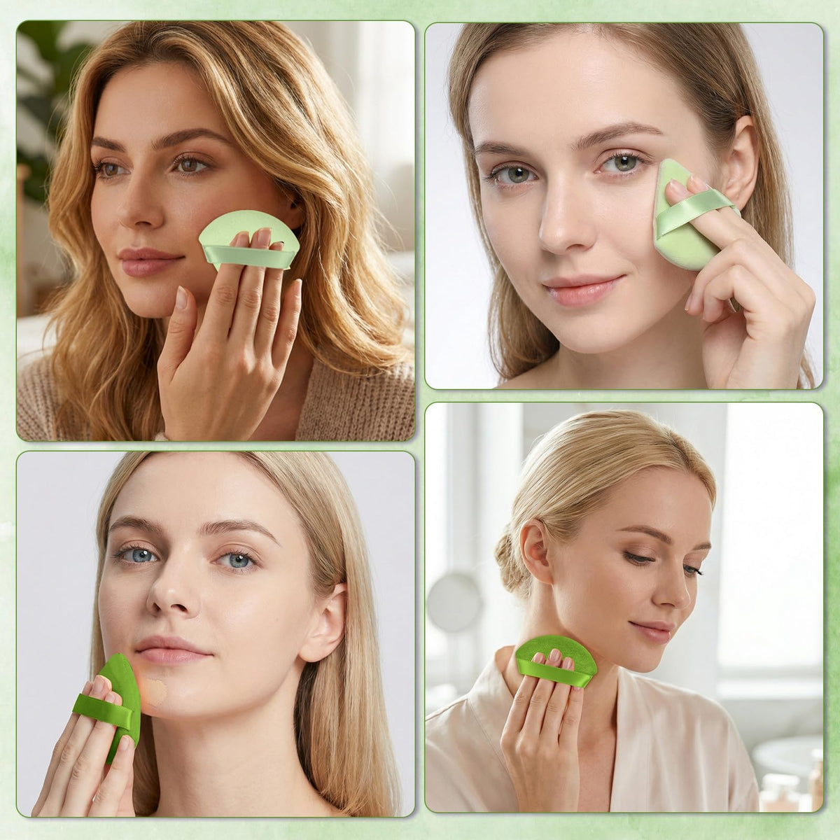 Pimoys powder puff in use applying BB cream