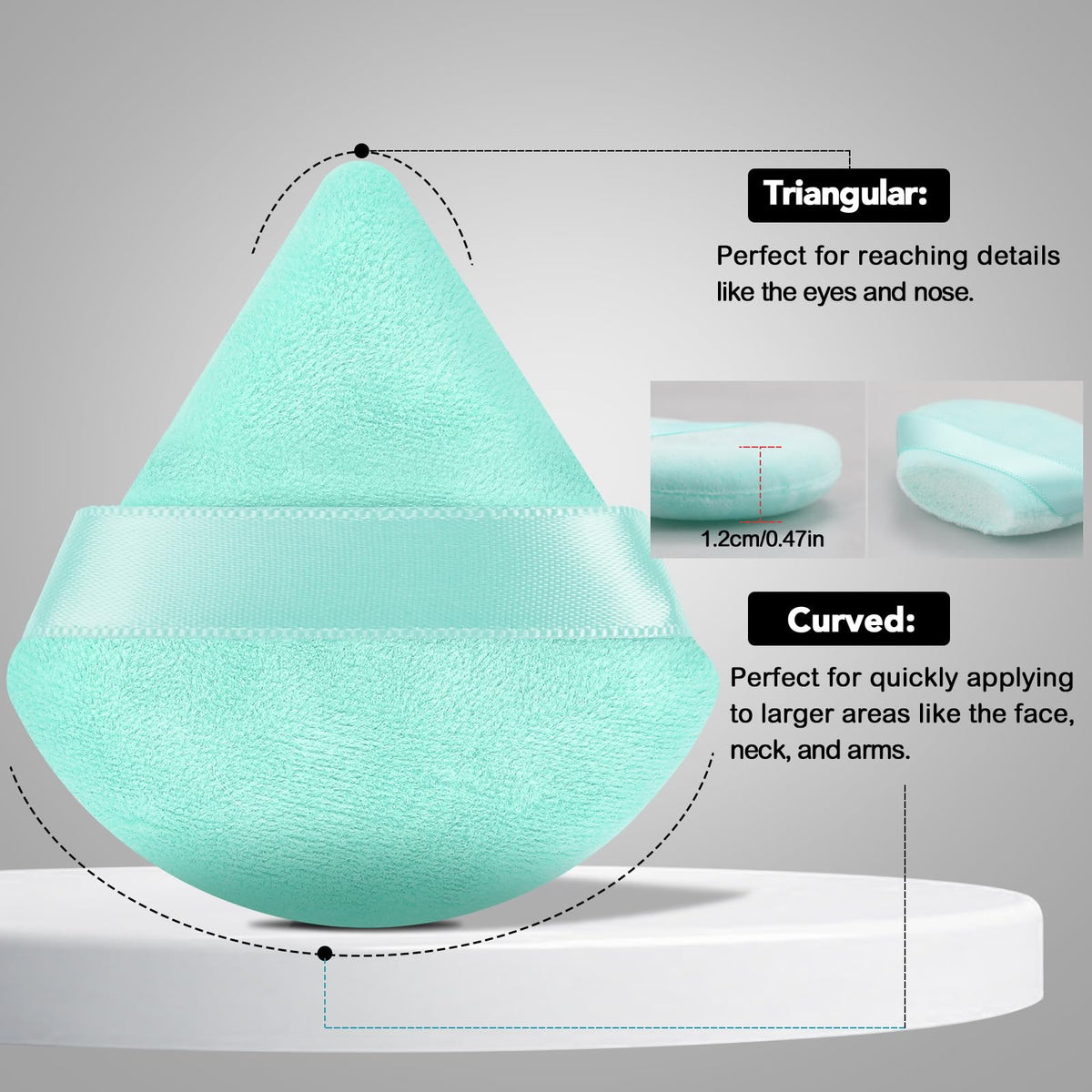 Pimoys Powder Puff round side for foundation application