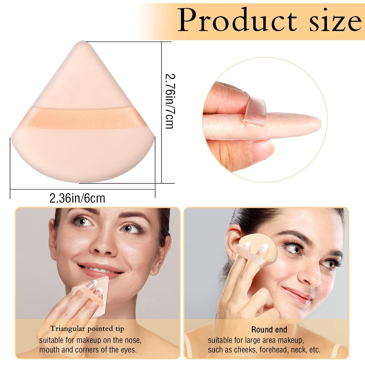 Pimoys powder puff triangle side for contouring