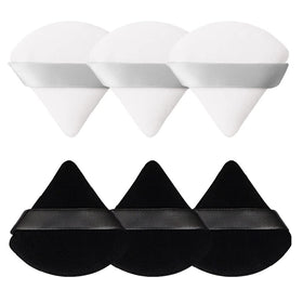 Pimoys Powder Puffs 6 pack triangle makeup puffs in assorted colours