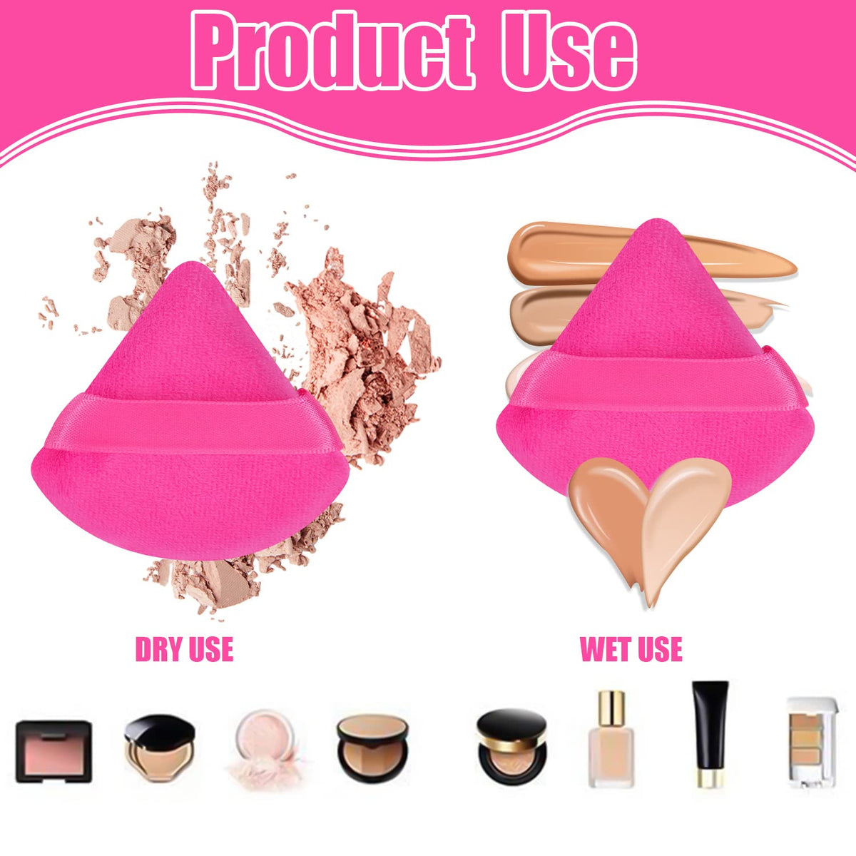 Pimoys round powder puff showing soft texture