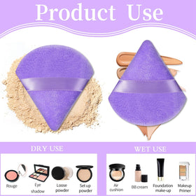 Pimoys round side of makeup sponge for foundation application