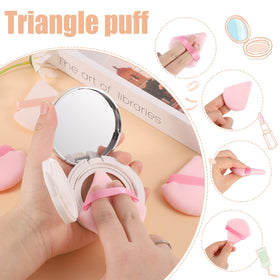 Pimoys triangle makeup sponge with strap for easy handling