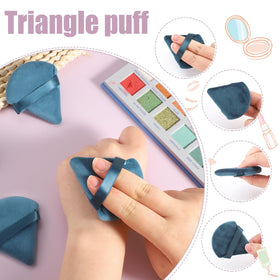 Pimoys Triangle Makeup Sponges in use applying foundation