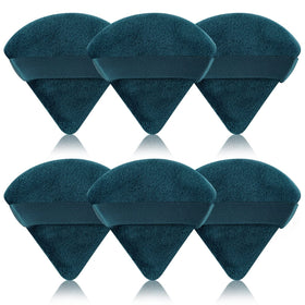Pimoys Triangle Makeup Sponges pack front view in Peacock Blue