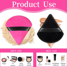 Pimoys Triangle Powder Puff close-up showing triangle and circle design