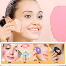 Pimoys Triangle Powder Puff demonstrating dry use