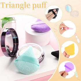Pimoys Triangle Powder Puff demonstrating wet use