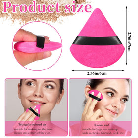 Pimoys Triangle Powder Puff in hand demonstrating comfortable grip