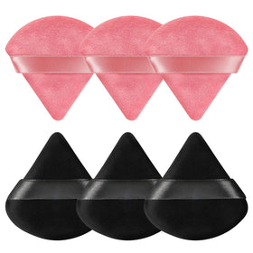 Pimoys Triangle Powder Puffs 6 pack front view
