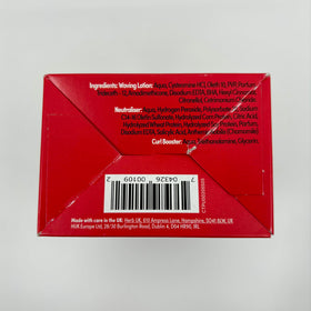 Pin-up Original End Curl Home Perm Kit ingredients list close-up