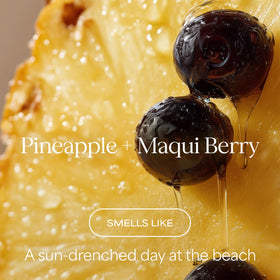 Pineapple + Maqui Berry hand wash bottle from RAW SUGAR