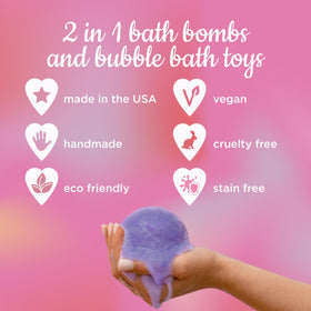 Pink Palace bath bomb with bubble gum scent