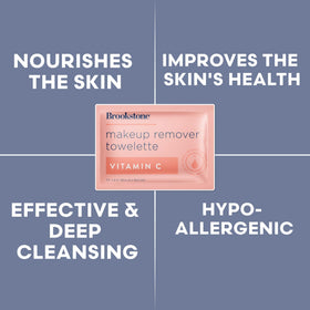 Pink Sky Makeup Remover Wipes in use on a model's face