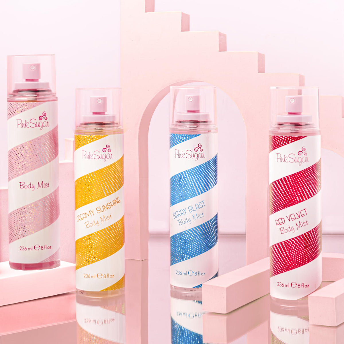 Pink Sugar Body Mist 8 Fl. Oz. back view with ingredient list