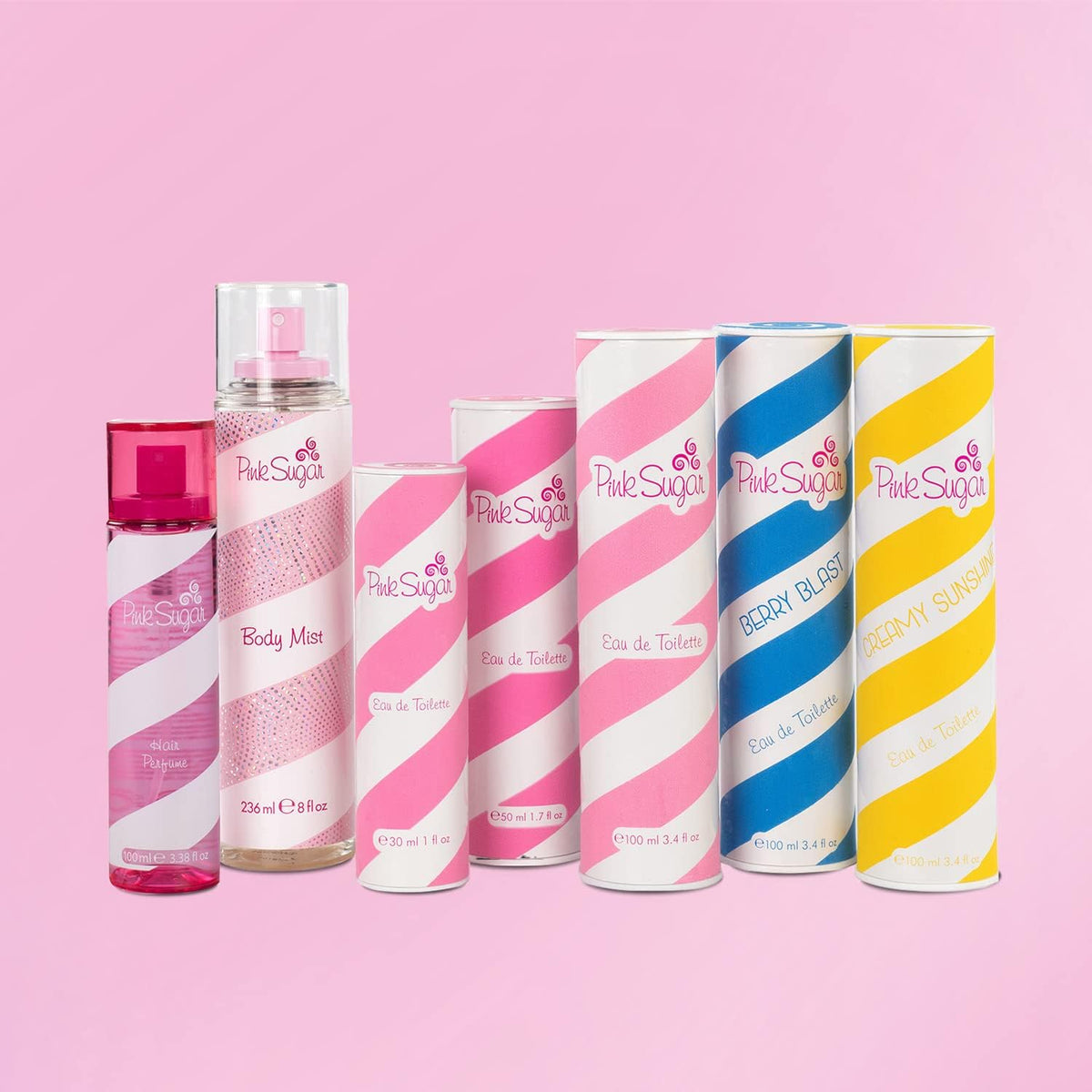 Pink Sugar Body Mist 8 Fl. Oz. in a gift box setting