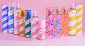 Pink Sugar Hair Perfume bottle with cotton candy