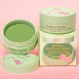 Pixi AnyWhere Hydrogel Patches in use during skincare routine