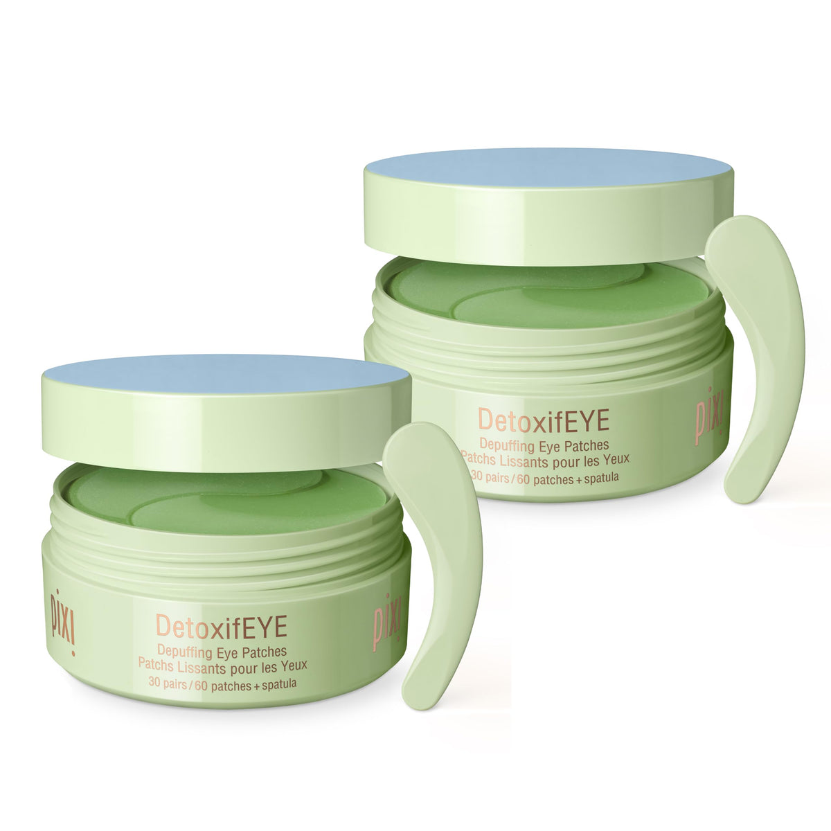 Pixi DetoxifEYE Hydrogel Under-Eye Patches front view packaging