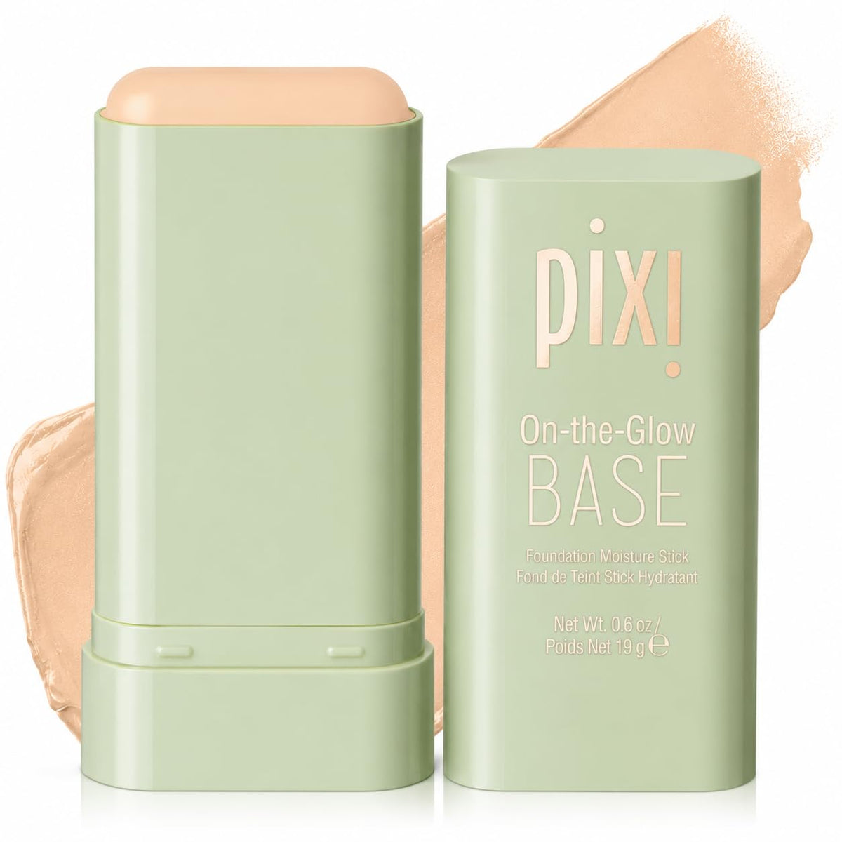 Pixi On-the-Glow Base Tinted Moisturiser Foundation Stick in Beige front view
