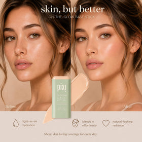 Pixi Tinted Moisturizer Stick in use on model's skin
