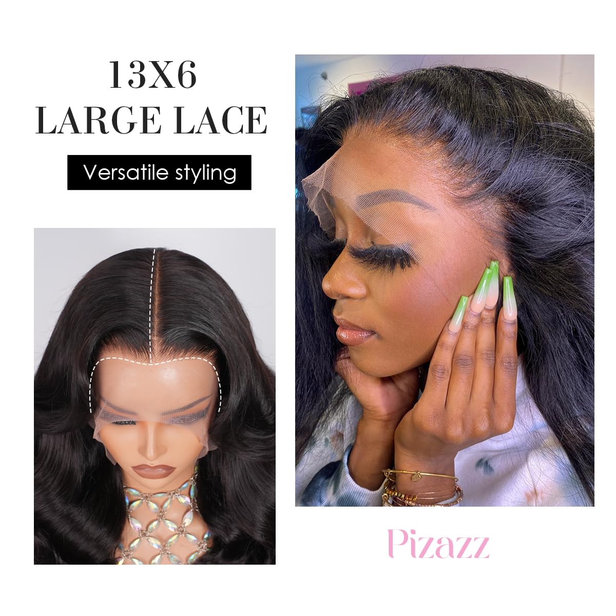 Pizazz 13x6 Lace Front Wig Body Wave back view