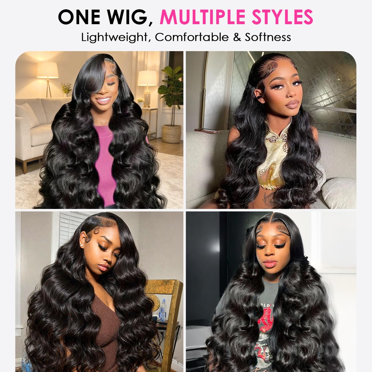 Pizazz 13x6 Lace Front Wig Body Wave showing density