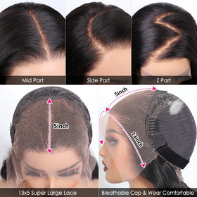 Pizazz 28 Inch HD Lace Front Wig close-up of lace front