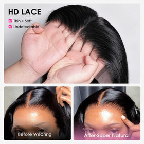Pizazz 30 Inch HD Lace Frontal Wig close-up of lace