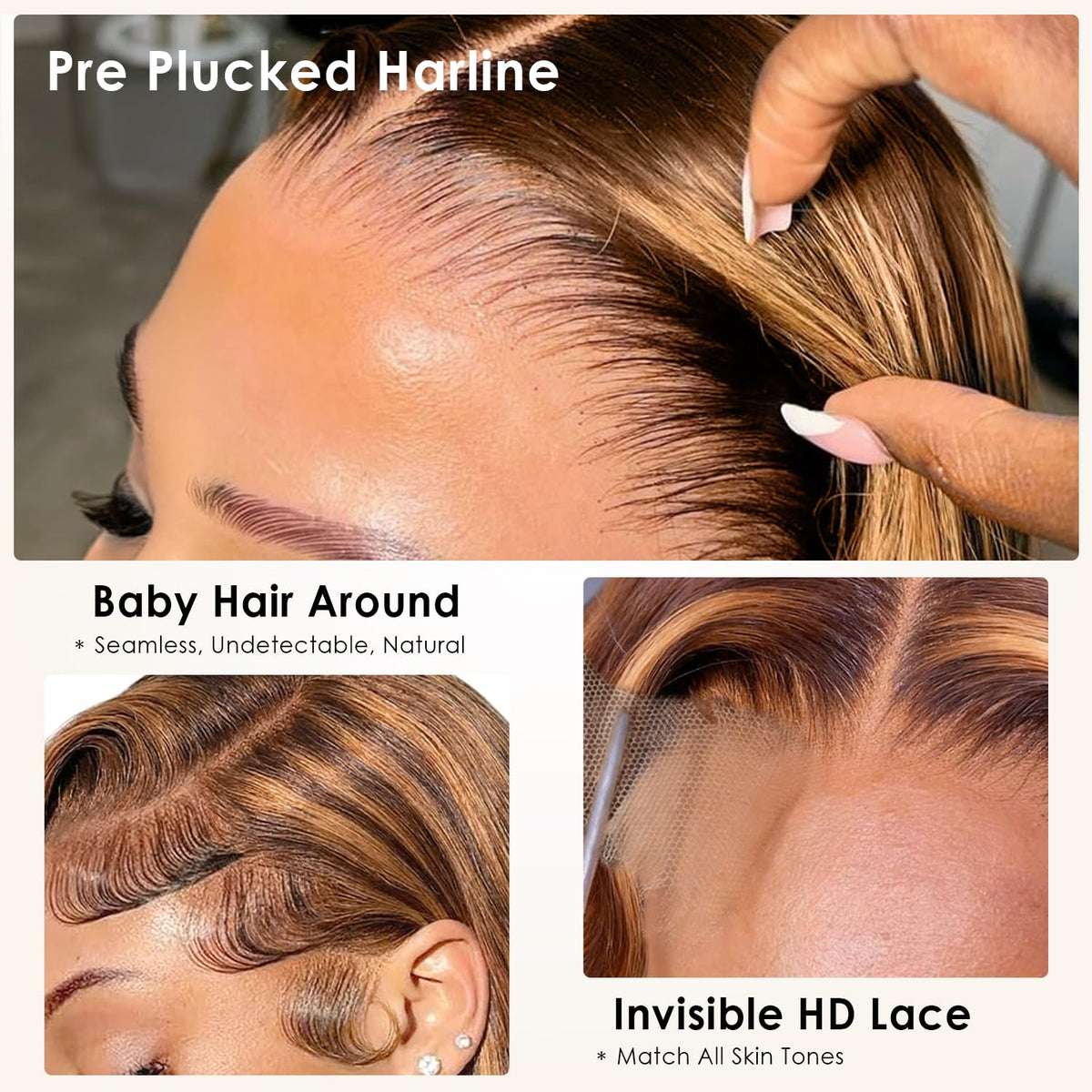 Pizazz Ombre Highlight Lace Front Wig back view