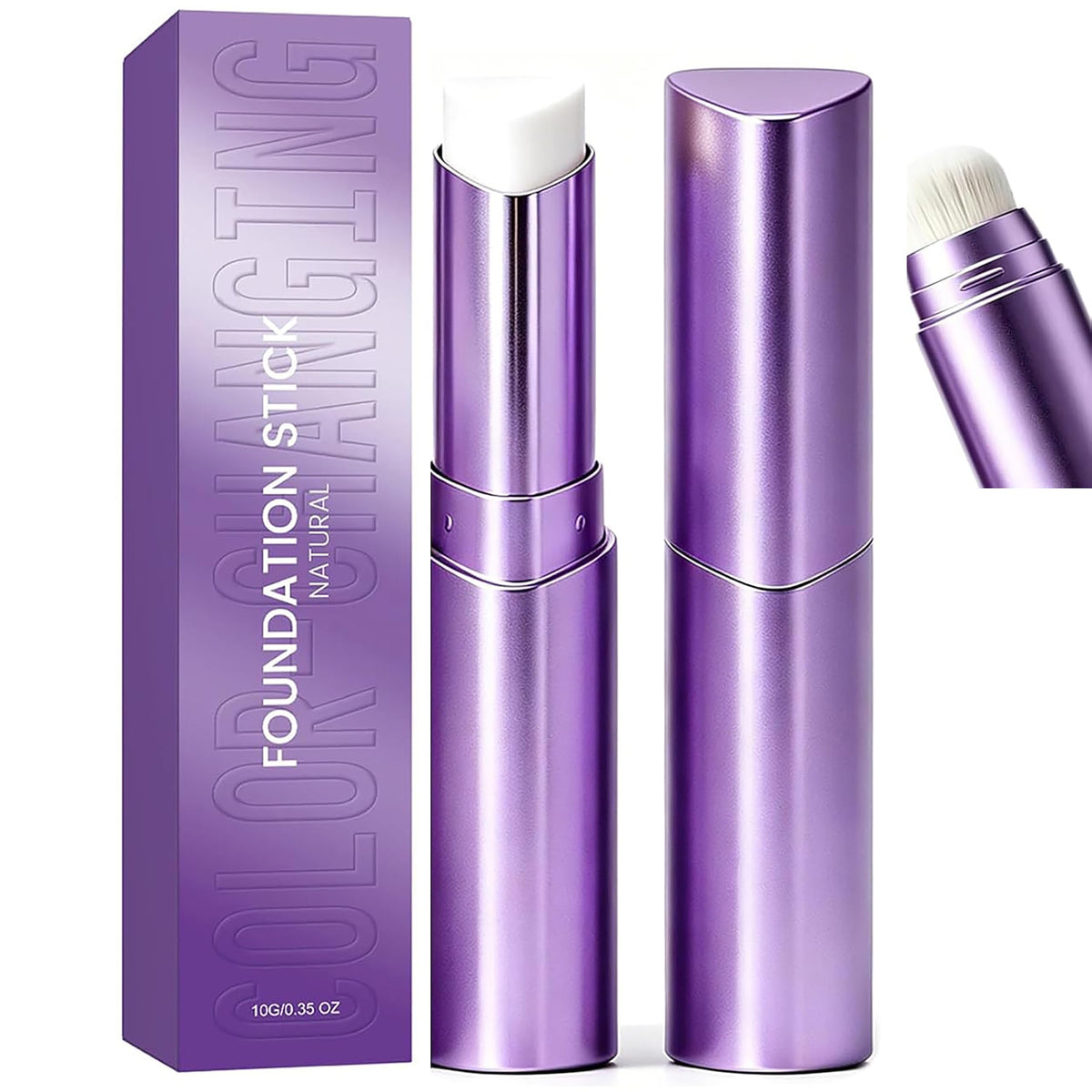 PKQAMQIU Foundation Stick 2-in-1 with Brush front view