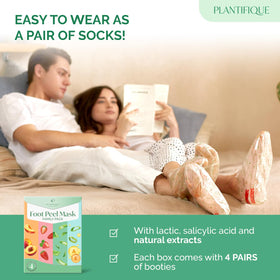 PLANTIFIQUE Foot Peeling Mask in a relaxing setting