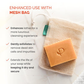 PLANTIFIQUE Kojic Acid & Turmeric Soap bar on a bathroom counter