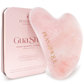 PLANTIFIQUE Rose Quartz Gua Sha tool with packaging