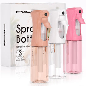 Plaode Continuous Spray Bottle Set 3 Pack in white, pink, and terracotta