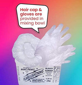 Plastic cap from MANIC PANIC Flash Lightning Hair Bleach Kit