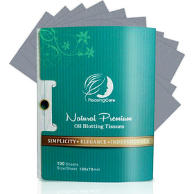 PleasingCare Large Face Oil Blotting Sheets front view packaging