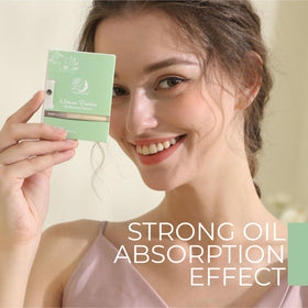 PleasingCare Large Face Oil Blotting Sheets on a desk