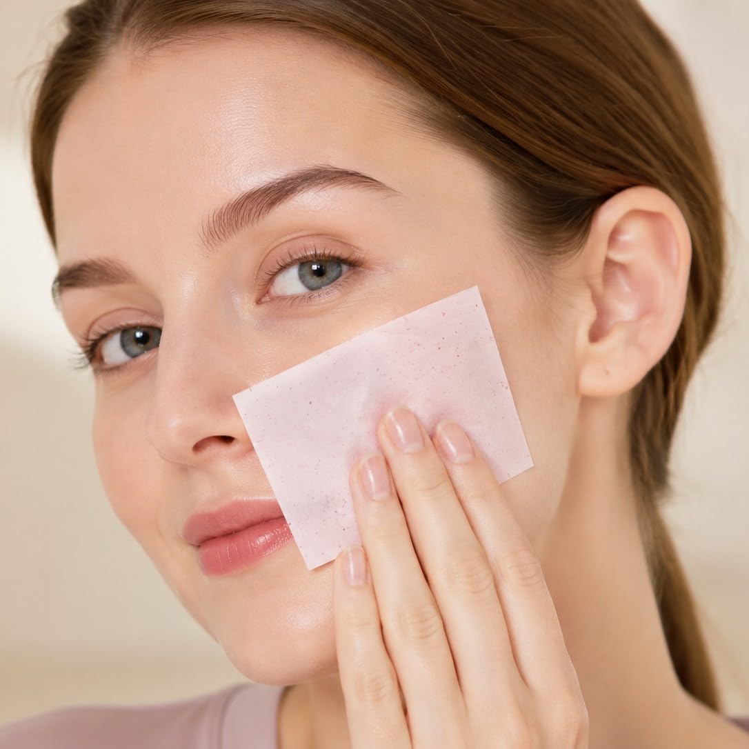 PleasingCare Large Face Oil Blotting Sheets open showing multiple sheets