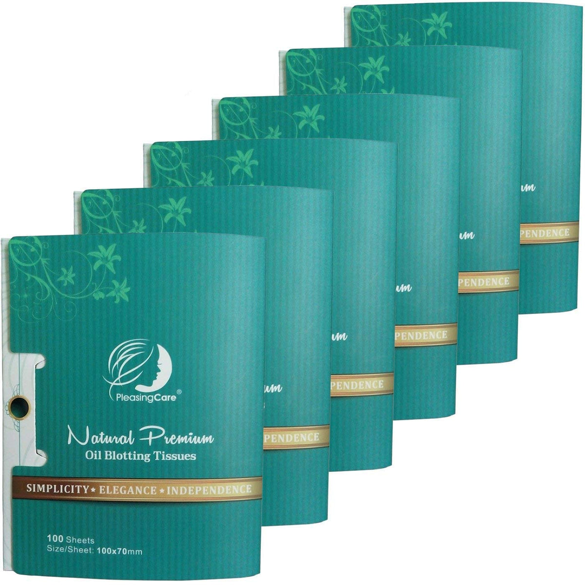 PleasingCare Large Face Oil Blotting Sheets packaging front view