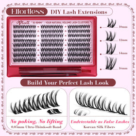 Pleell lash cluster glue and seal with packaging