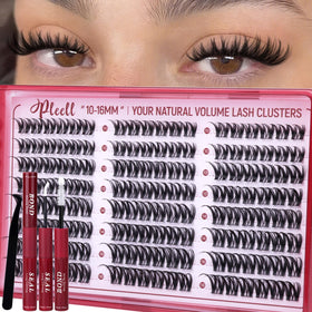 Pleell Lash Clusters Kit including lashes, bond, seal, and tweezers