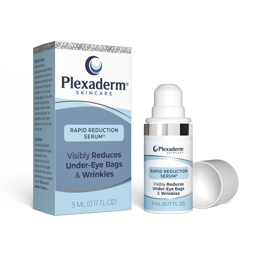 Plexaderm Eye Serum Pump front view with packaging