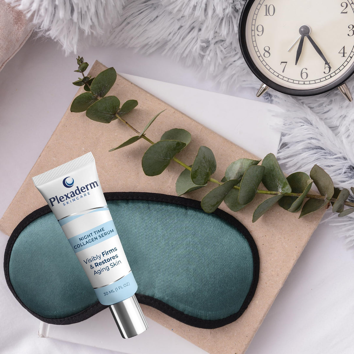 Plexaderm Night Time Collagen Serum application on hand