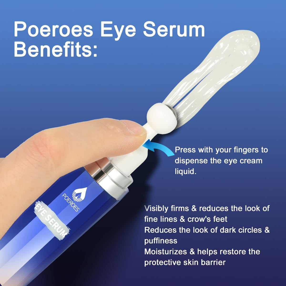 POEROES Eye Serum packaging with cooling roller