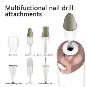 POLAMD Electric Nail File Set with stainless steel bits