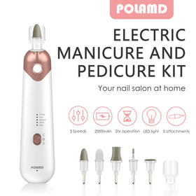 POLAMD Electric Nail File with drill bits and accessories