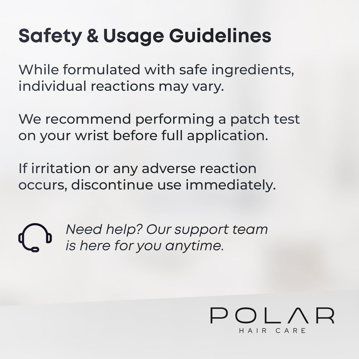 POLAR HAIR CARE Jet Black Hair Dye Shampoo in use